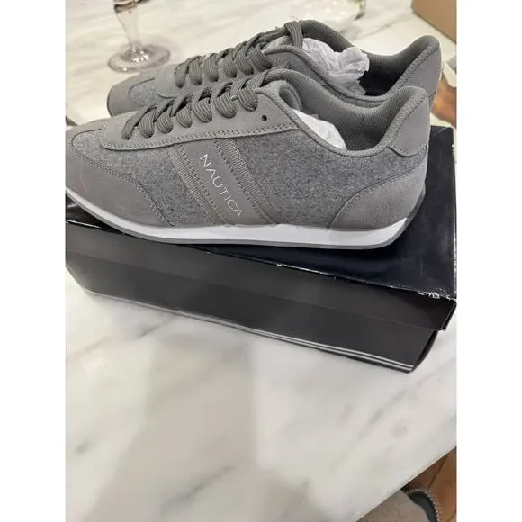 Nautica Mens Boyle Grey Flannel/suede Size 10 NWB - Picture 5 of 7